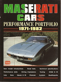 Maserati Cars Performance Portfolio 1971-1982