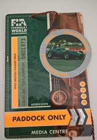 Formula 1 British GP paddock pass