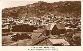 st.mary's church aden postcard