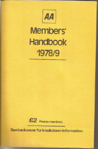 AA Members pack 1978 with key