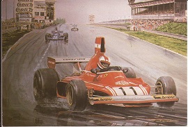 Alan Preece postcard of Clay Regazzoni at the German Grand Prix