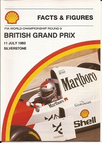 British Grand Prix Facts and Figures 1993 Booklet