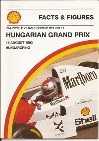 FIA Hungarian Grand prix Facts & Figures Booklet 1993