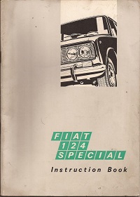 Fiat 124 Special Instruction Book 1968