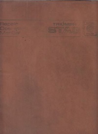 Triumph Stag Workshop Manual Part Number 545162