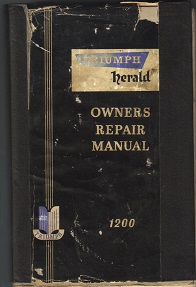 Triumph Herald Owners Repair Manual 1962