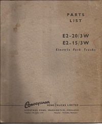 Conveyancer E2-20/3W E2-15/3W Parts List 1957