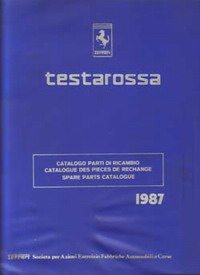 Ferrari Testarossa Spare Parts Catalogue 