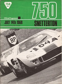 750 Motor Club Programme Snetterton 1968