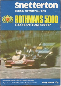 Rothmans F5000 Programme 1974