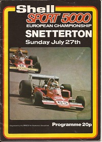 F5000 Programme Snetterton 1975