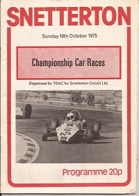 Snetterton Motor racing Programme 1975