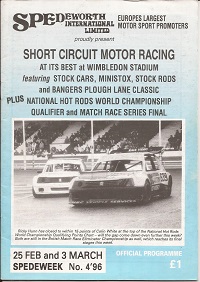 Spedeworth Motor racing Programme